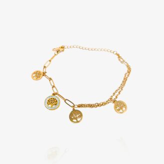 Golden Roots Charm Bracelet